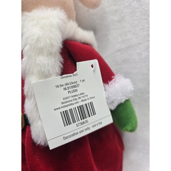 Hobby Lobby Christmas 2023 Sitting Plush Elf Decor 19.5in (49.53cm) Holiday - Picture 2 of 3